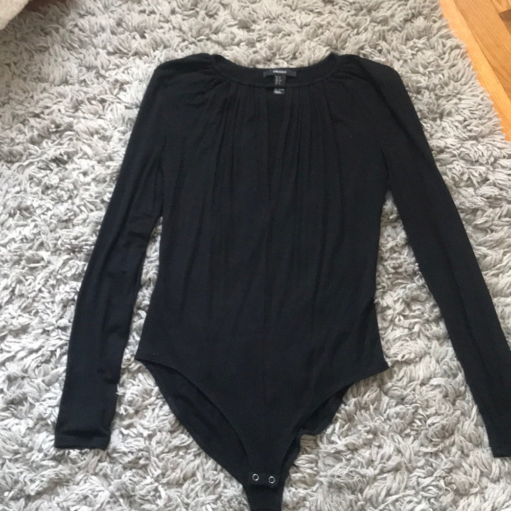 Forever 21 black long sleeve body suit - Picture 1 of 4